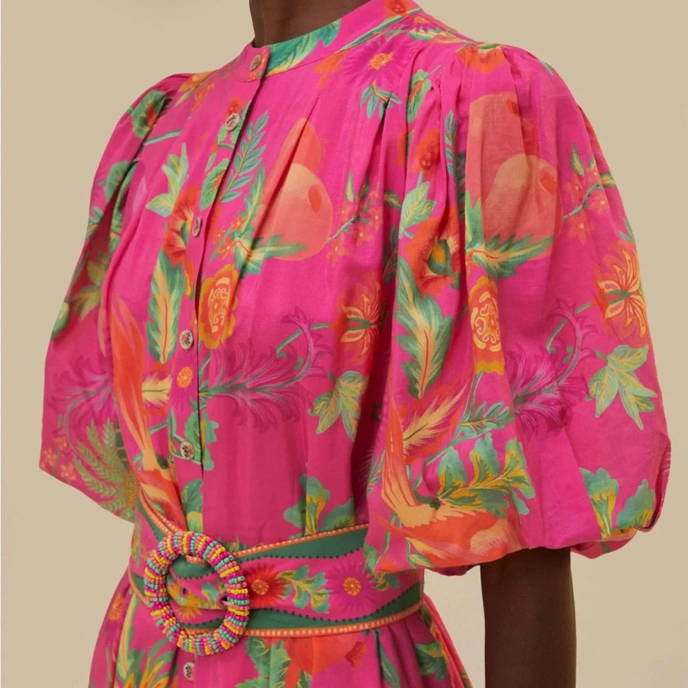 FARM Rio Pink Floral Mini Dress - Picture 2 of 7